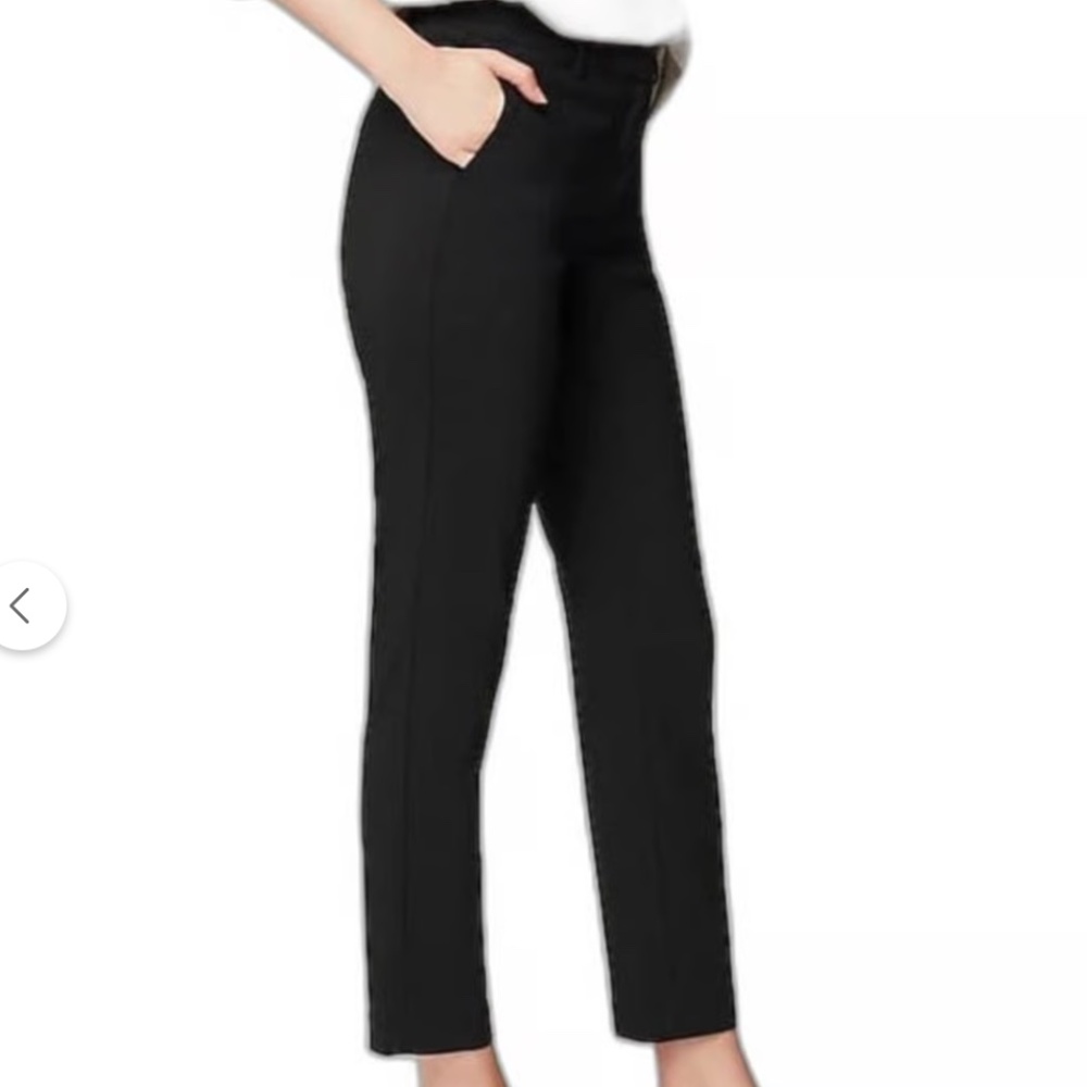 J. Jill Wearever Refined Woven Trouser Pant, Black, Size 8 Petite